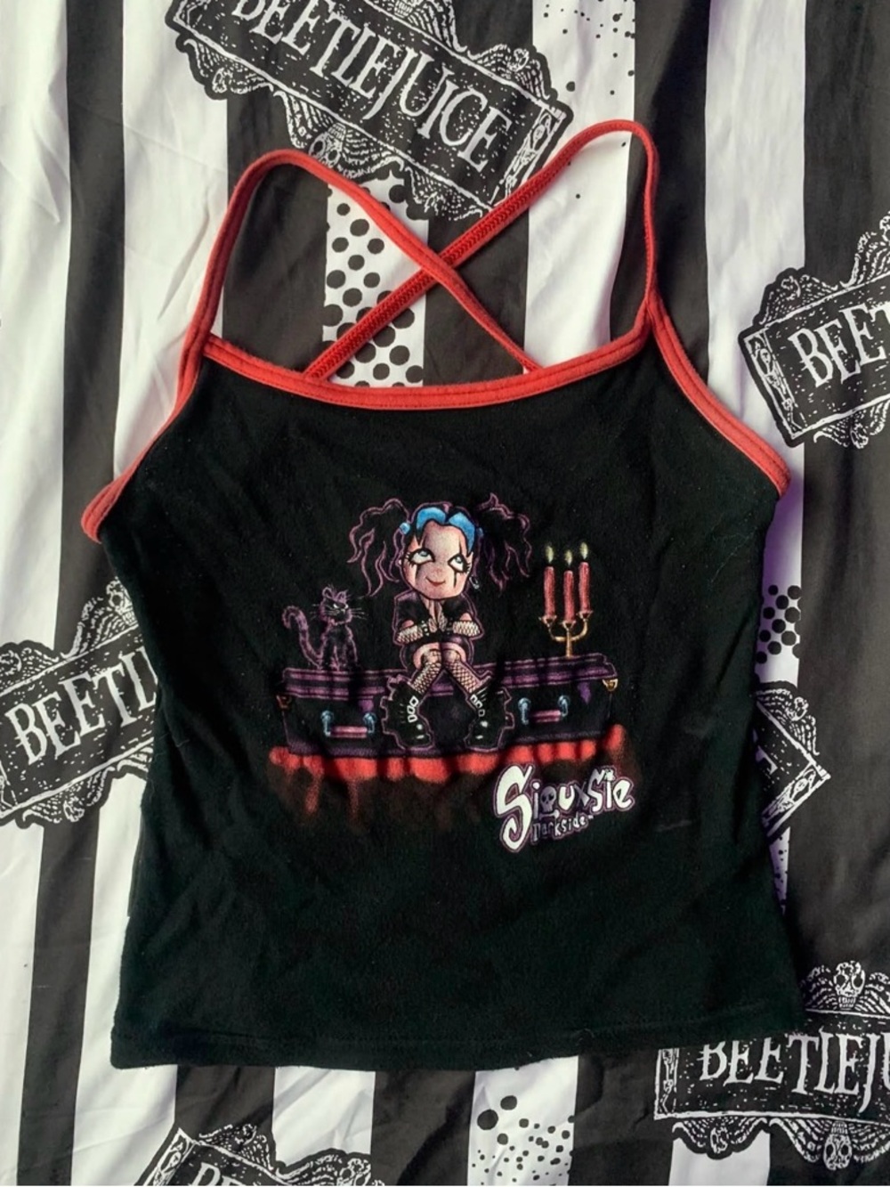 Rare Siouxsie Darkside Vintage Mall Goth Cami